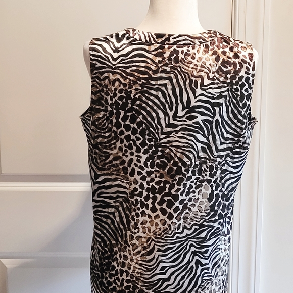 🌺Anne Klein Animal Print Sleeveless Blouse - Picture 5 of 7